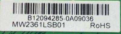 MAIN PARA TV SEIKI / NUMERO DE PARTE MW2361LSB01 / T.MS3391.62C / B12094285-0A09036 / IR1207003 / 20120909023651 / PANEL V216BG1 -LE1 REV.C1 / MODELO SE222FS - Imagen 4